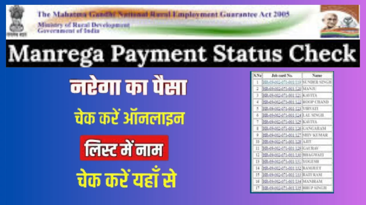 Nrega job card payment check